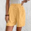 Women Casual Drawstring Waist Shorts With Pockets Summer Beach