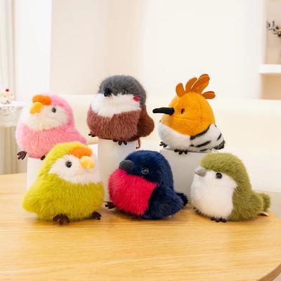 Lebensechte Vogel-Stofftier Weicher Papagei Papagei Kiwi-Vogel Eule Sperling Kuscheltiere Simulationstiere Anhänger Geschenk zum Geburtstag