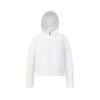 Solid Color Hooded Long Sleeve Woven Jacket Women Jackets A11W621714F-WT