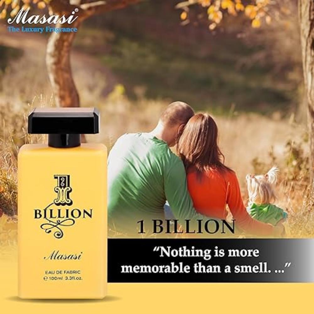 MASASI 1 Billion Eau De Fabric Perfume for Spicy Fragrance Long Lasting (UNISEX) - 100 ML