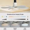 Smart Silent Ceiling Fan Light with E27 Base & 3-Color Dimming