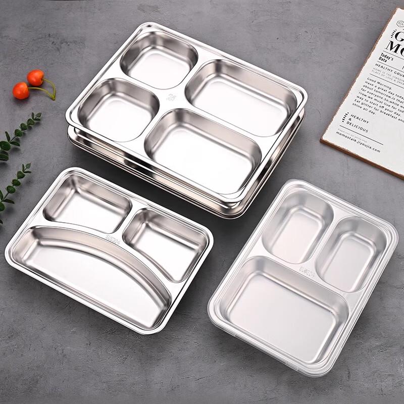 304 Stainless Steel Divided Canteen Lunch Tray