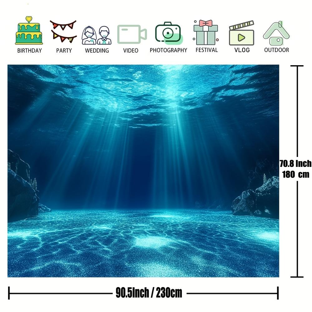 1 Stück lebendiger Unterwasser-Aquariumhintergrund - realistische Polyester-Meereskulisse mit Sonneneffekten