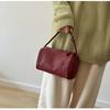 Johnature Genuine Leather Small Square Bag Soft Cowhide Women's Handbag Solid Color Casual Versatile Shoulder Bag