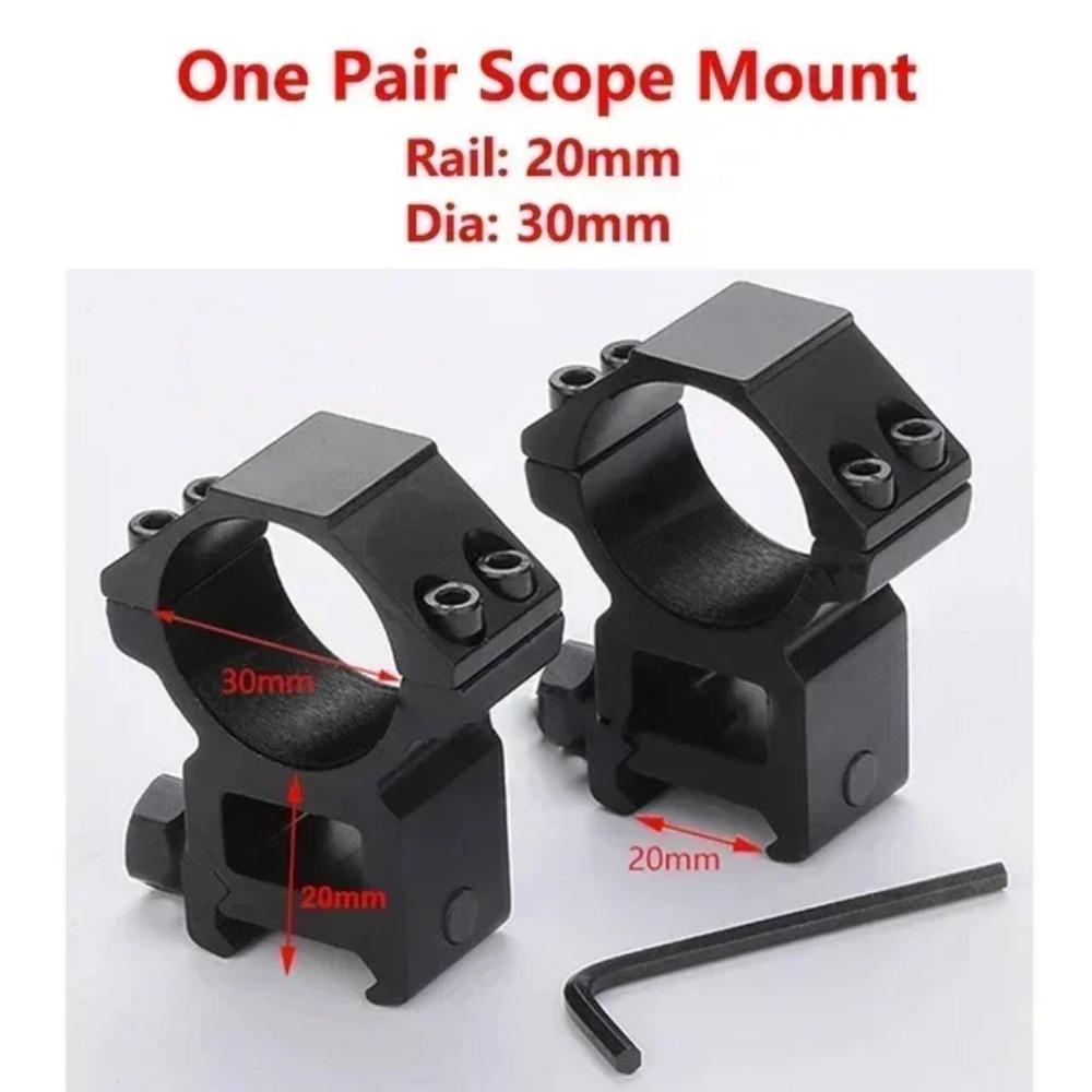 25.4/30mm Rifle Scope Mounting Ring Flashlight Dovetail Picatinny Rail Base Fixed Aluminium Stop Pin Hunting