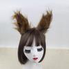 Foxes Cosplay Set Lovely Wolf Ears Headband Plush Animal Tail Foxes Tail Decorations Foxes Ears Headwear for Halloween