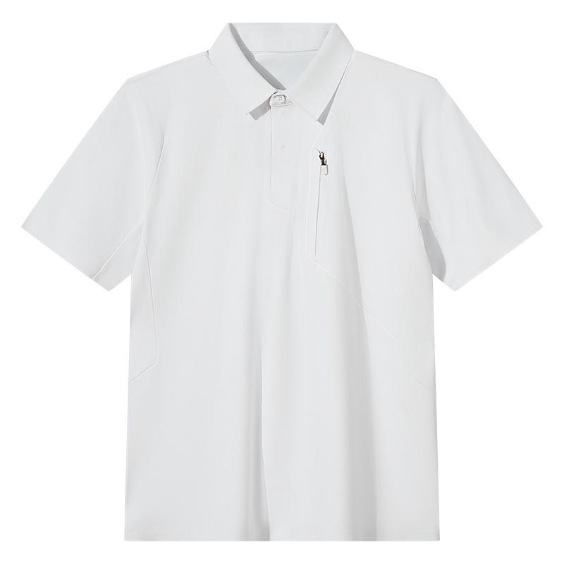 Summer Quick-Dry Polo: Ice Silk Casual, Short Sleeve Lapel Shirt for Outdoor & Golf