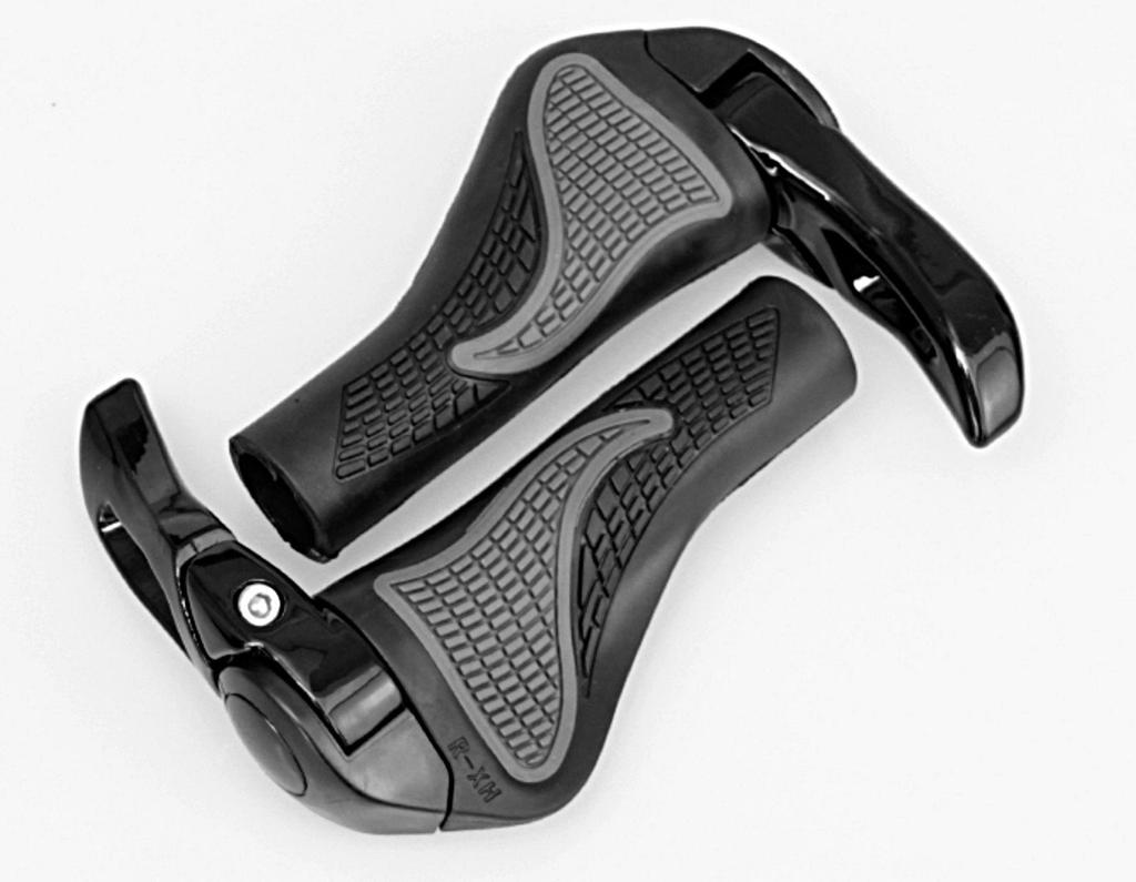 Ergonomisch gestaltete Fahrrad-MTB-Lenkergriffe mit breiten Griffenden zur Reduzierung der Belastung der Handfläche und verstellbarem Winkel, Typ lange Hörnchen