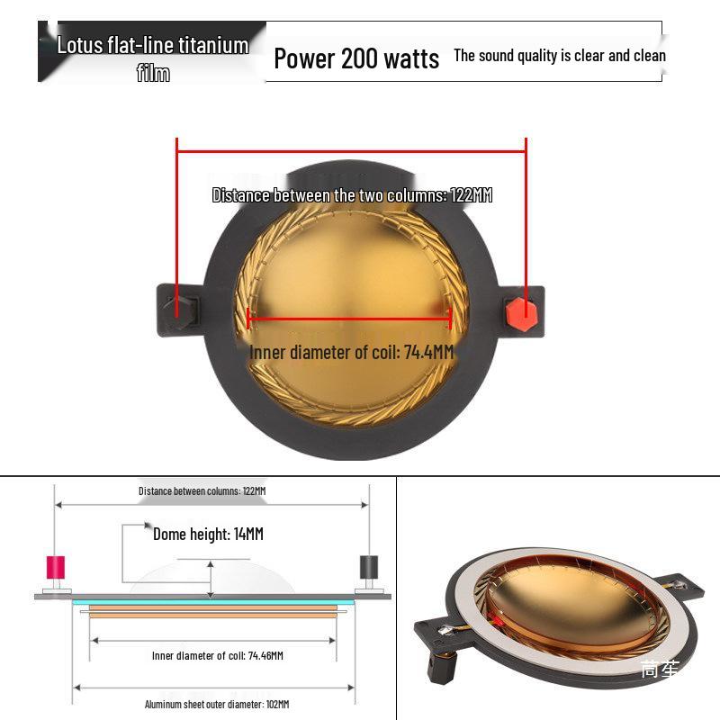 75-Core Flat Wire Tweeter Voice Coil Speaker with 74.5mm High-Power Composite Diaphragm