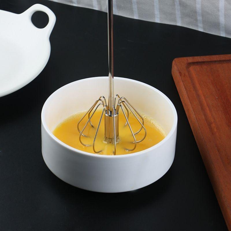 25cm Egg Beater Hand Mixer Semi-automatic Egg Stirrer Stainless Steel Egg Tools Whisk Stirrer Mixing Press Rotary Cream Utensils