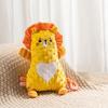Soft Plush Stuffed Animal Teething Toy for Babies with Cracker Paper Teether and Texture Designs for Newborns Comfort