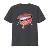 Glossy Jewelry Mouth Print T Shirt Streetwear Y2K Cotton Fashion Breathable Graphic Fashion Unisexs and Women 2026 Summer T Shirt