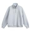 Mens Womens Oversized Short Zip-Up Stand Collar Sweatshirt Casual Cotton Blend Pullover Fall 2025