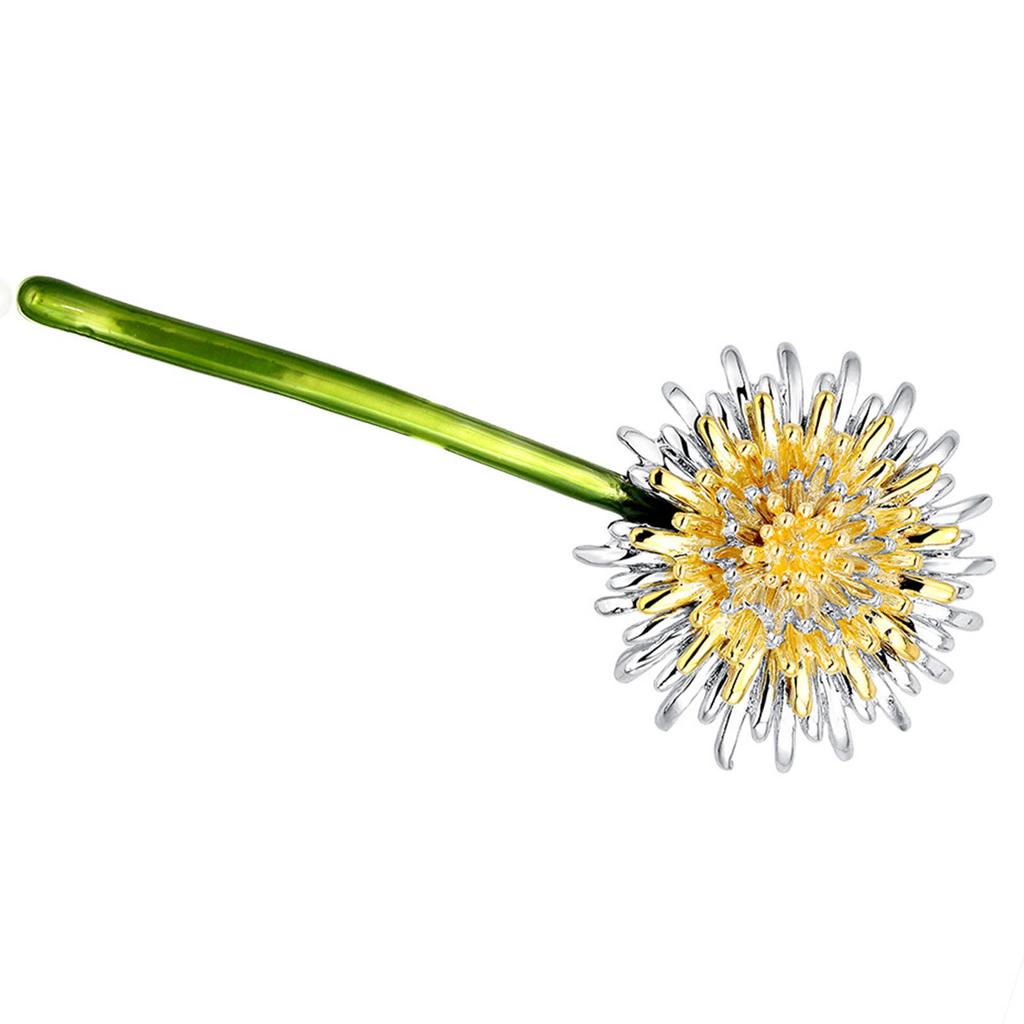 Dandelion Flower Brooches Vintage Elegant Brooches Wedding Clothing Accessories for Women Girls Ladies