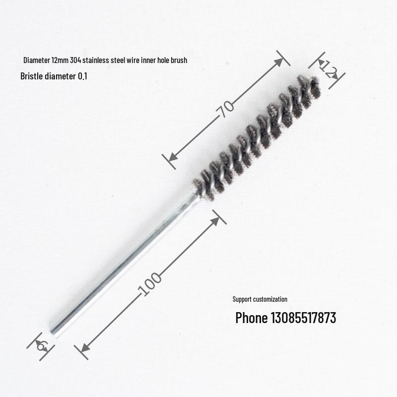 Abrasive Wire Tube & Pipe Brush - Steel Bristle for Deburring & Polishing