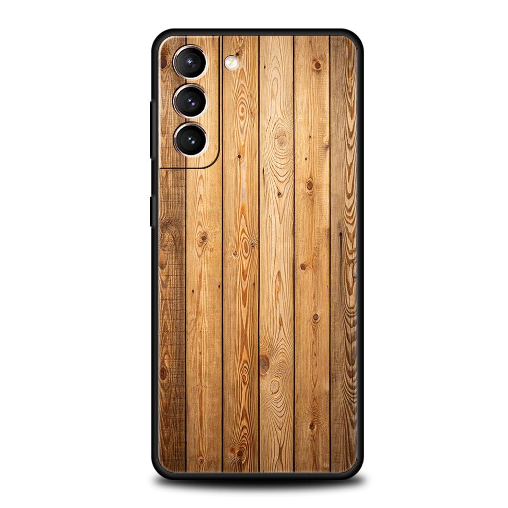 Luxury Vintage Wood Grain Pattern Phone Case for Samsung Galaxy S26 S25 S24 S23 S22 S20 S21 FE Ultra S25 Edge Plus 5G Soft TPU