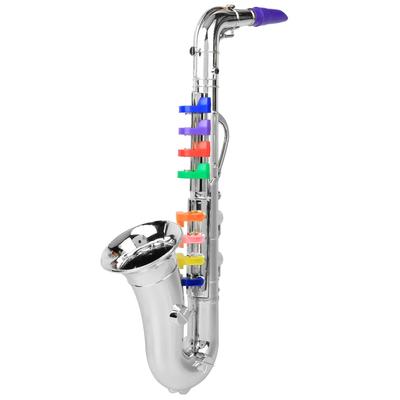 Plastik Çocuk Saksafon Oyuncak Mini Saksafon Saks Çocuk Müzik Aleti Oyuncak HediyeGümüş