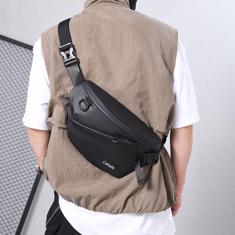 

Мужская модная японская мотоциклетная нагрудная сумка кроссбоди - Большая вместимость, функциональный спортивный рюкзак-мессенджер чёрный