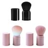 Soft Retractable Foundation and Blush Brush - Professional Portable Makeup Tool with Cover for Easy Buffing and Blending