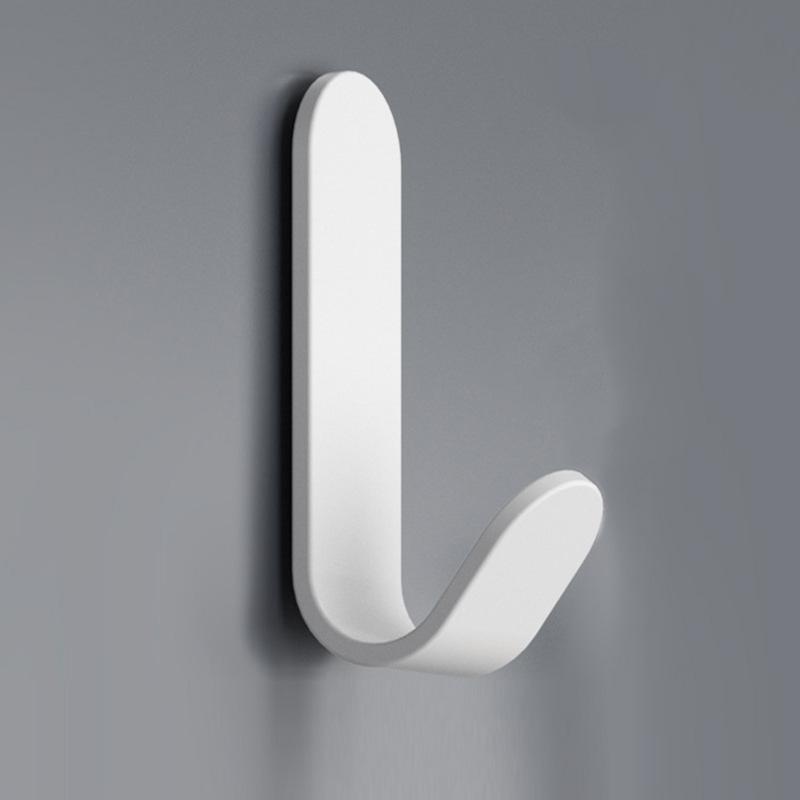 

Утолщенный прочный клейкий крючок без отверстий, не оставляющий следов, для задней стороны двери кухни и ванной комнаты white single hook 1PC