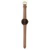 Casio Minimalist Brown Leather Band Burgundy Dial Analog One Analog Quartz MTP-VT01GL-5B Men's Gold-Tone Three-Hand Watch, Blue, Size, Watch,