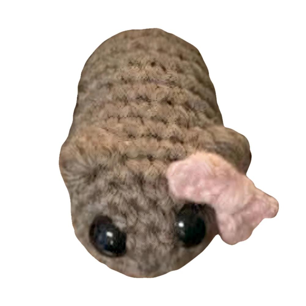 

Вязаный крючком грустный хомяк мем милый хомяк животное плюшевый брелок ручной работы грустный хомяк вязаная кукла домашний декор стола