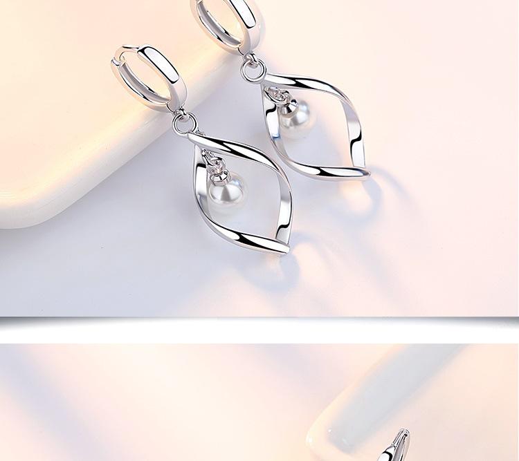 Chinese Style Pearl Twist Love Earrings: Long, Cute, Influencer-Inspired Dangle Jewelry