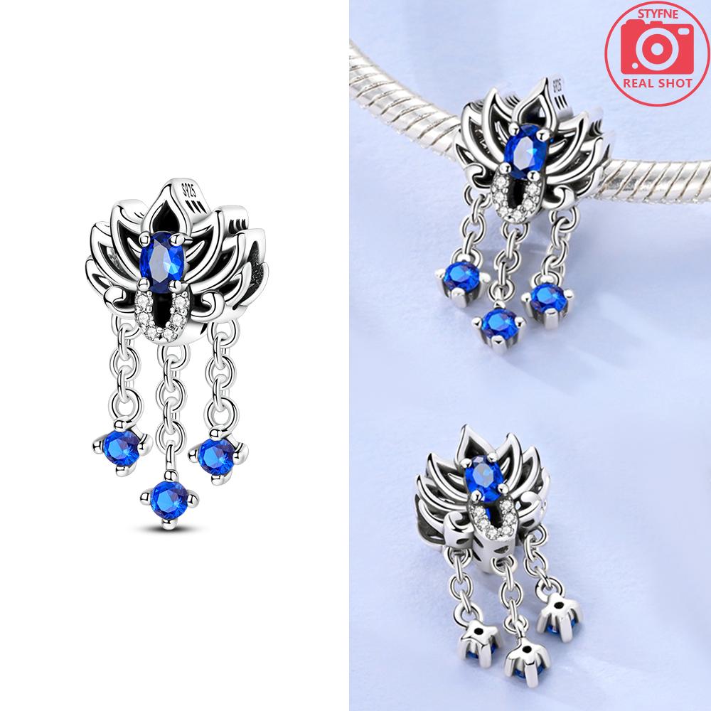 Charms Beads Pendant Lotus Tulip Rose Carnation Flower Series Original Copper Bead Fit Bracelets Women Jewelry Gift