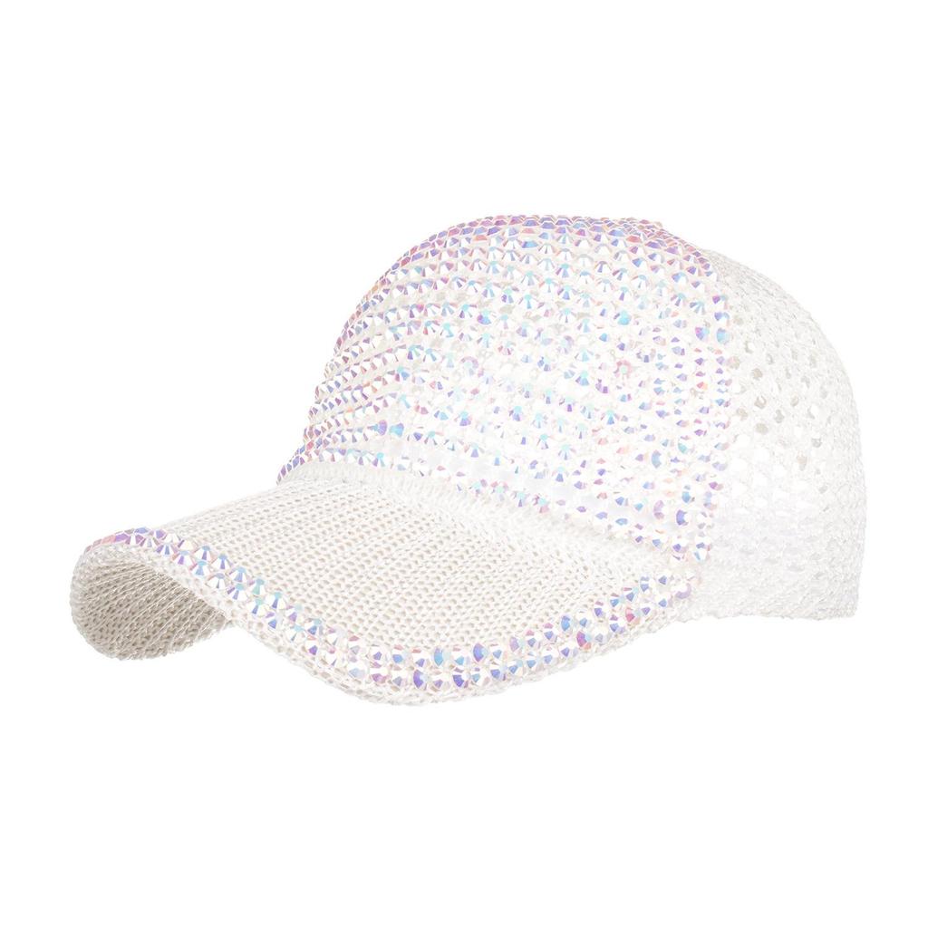 Cappellino da Baseball da Donna Completamente Ricoperto di Diamanti - Primavera/Estate B694