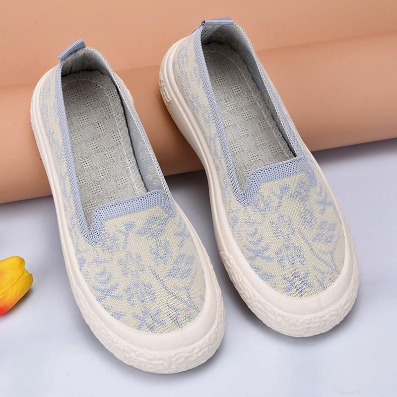 Shoes Women's Spring and Autumn Thin Fisherman Shoes One Pedal Casual Mom Shoes Breathable Platform Sneakers