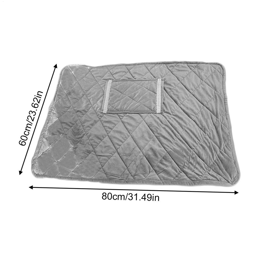 

Winter Electric Heater Blanket USB Cordless Heated Blanket Washable Safe Heating Blanket Nap Soft Heating Pocket Blanket Shawl серый