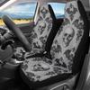 Gothic Skull Car Seat Covers Highback Bucket Seat Cover Universal Front Bucket Seat Cover,2pcs Universal Fit, Halloween Bat Auto Accessories