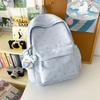Schoolbag New Small Fresh Bow Backpack Women's Large Capacity Simple Versatile Student School Bag Leisure Travel Backpack