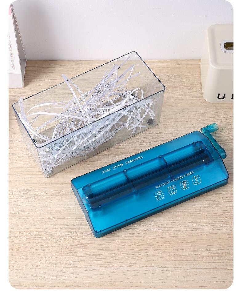 Compact Handheld A6 Manual Paper Shredder for Office Documents
