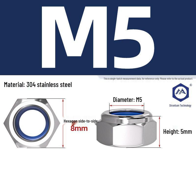 304 Stainless Steel Nylon-Insert Lock Nut DIN985