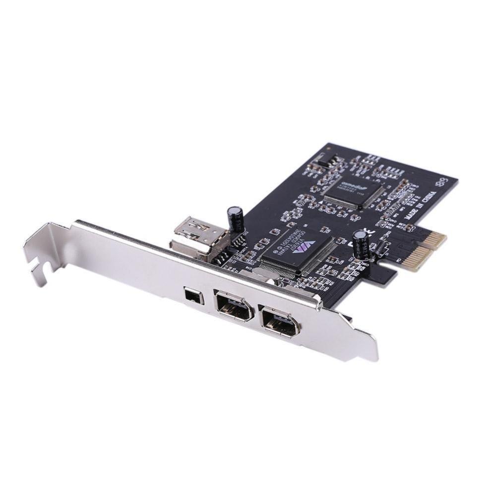 Plastic IEEE 1394a Expansion Card Black PCI Express Firewire Adapter For Desktop PC