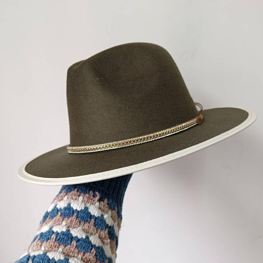 Bunte Perlen Fedoras Hut Herren Breiter Rand Fedoras Verbundener Jazzhut DIY Jazz Panama Schwarzer Hut Gorras para hombres