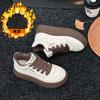Platform Bread Shoes Women's Versatile and Lightweight Leather Soft-soled Small White Board Shoes New Sports and Leisure Shoes