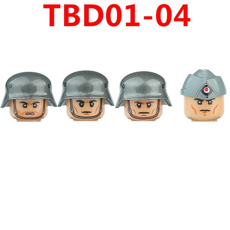 WW2 Military German Soldiers Figures Building Blocks Army Infantry Warrior Gunner Armour Cannon Weapons Bricks Toys For Kids