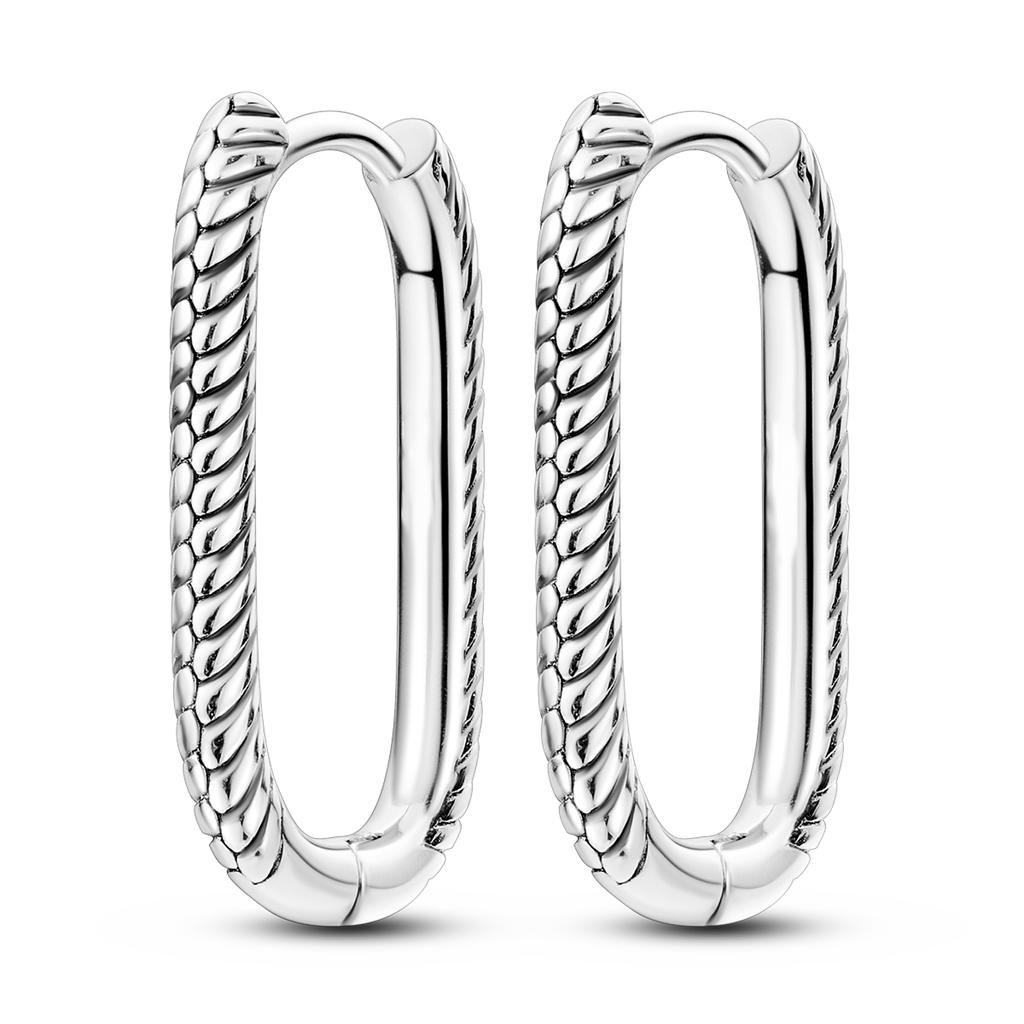 Silver Plated U Round Heart Shape CZ Zircon Earrings Hoop Earrings For Women DIY Making Jewelry Gift