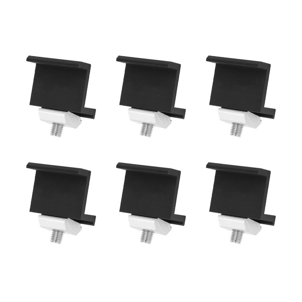 12pcs Lightweight Solar Panel End Clamp Practical Photovoltaic Z Bracket For Off-Grid System