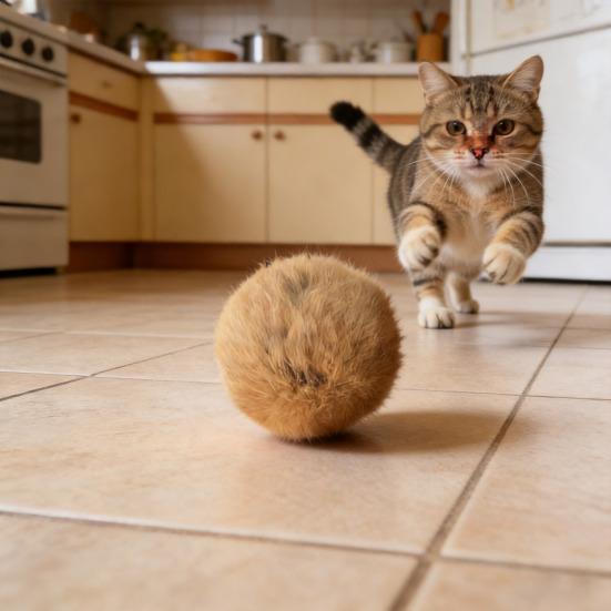 Kočičí hračka chlupatá koule Měkká nadýchaná koule pro kočky Omyvatelná chlupatá zábavná honicí koule Hračka pro obohacení koťat Vnitřní cvičení Lovecké instinkty