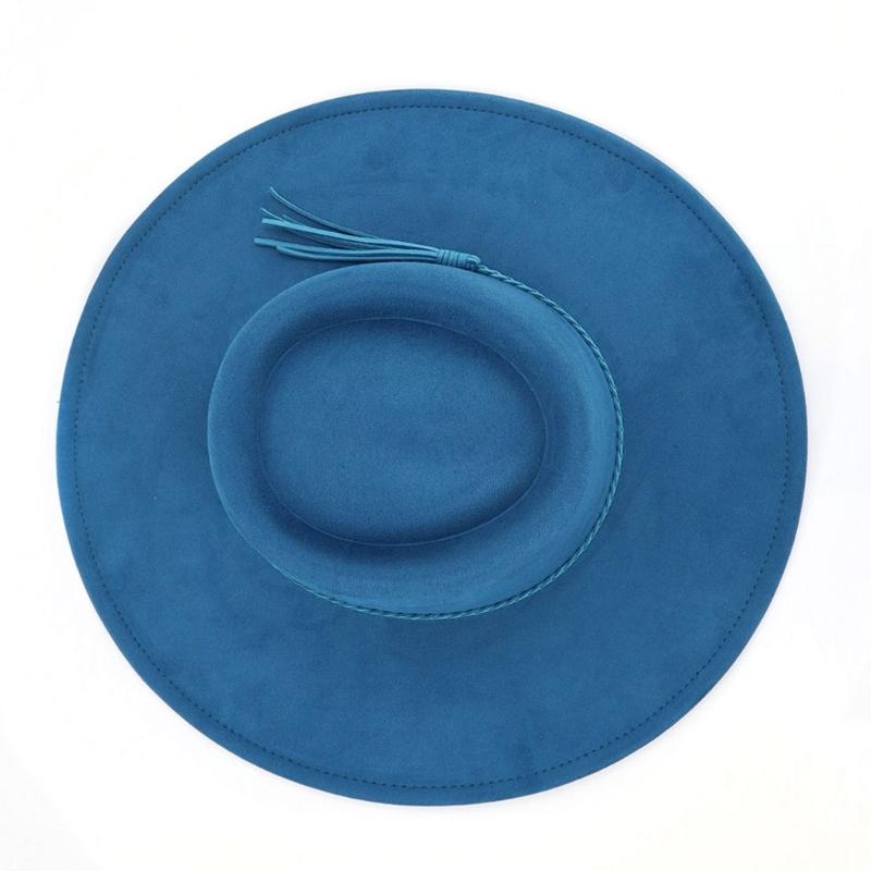 Klassieke Homburg Tophoed Panama Hoed Cadeau voor Vriend Tophoed Gevlochten Riem Kostuum voor Buitenbijeenkomsten