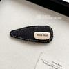 Dongdaemun Snowflake Plaid Hair Clip - Fashionable Side Bangs Accessory