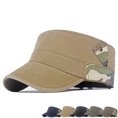 Cotton Military Caps Men Outdoor Sun Hat Army Flat Cap Trucker Cap Captain Cap