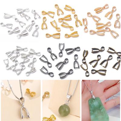 10pcs/lot High Quality Popular Clip Bail Beads Connector Clasp Copper Jewelry Accessories Jewelry DIY Charm Pendant Handmade Fasten Buckle