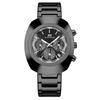 VA VA VOOM Brand Watch Men Sports Leisure Style Stainless Steel Strap Fashionable Oval Dial Multifunctional Running Second Watch