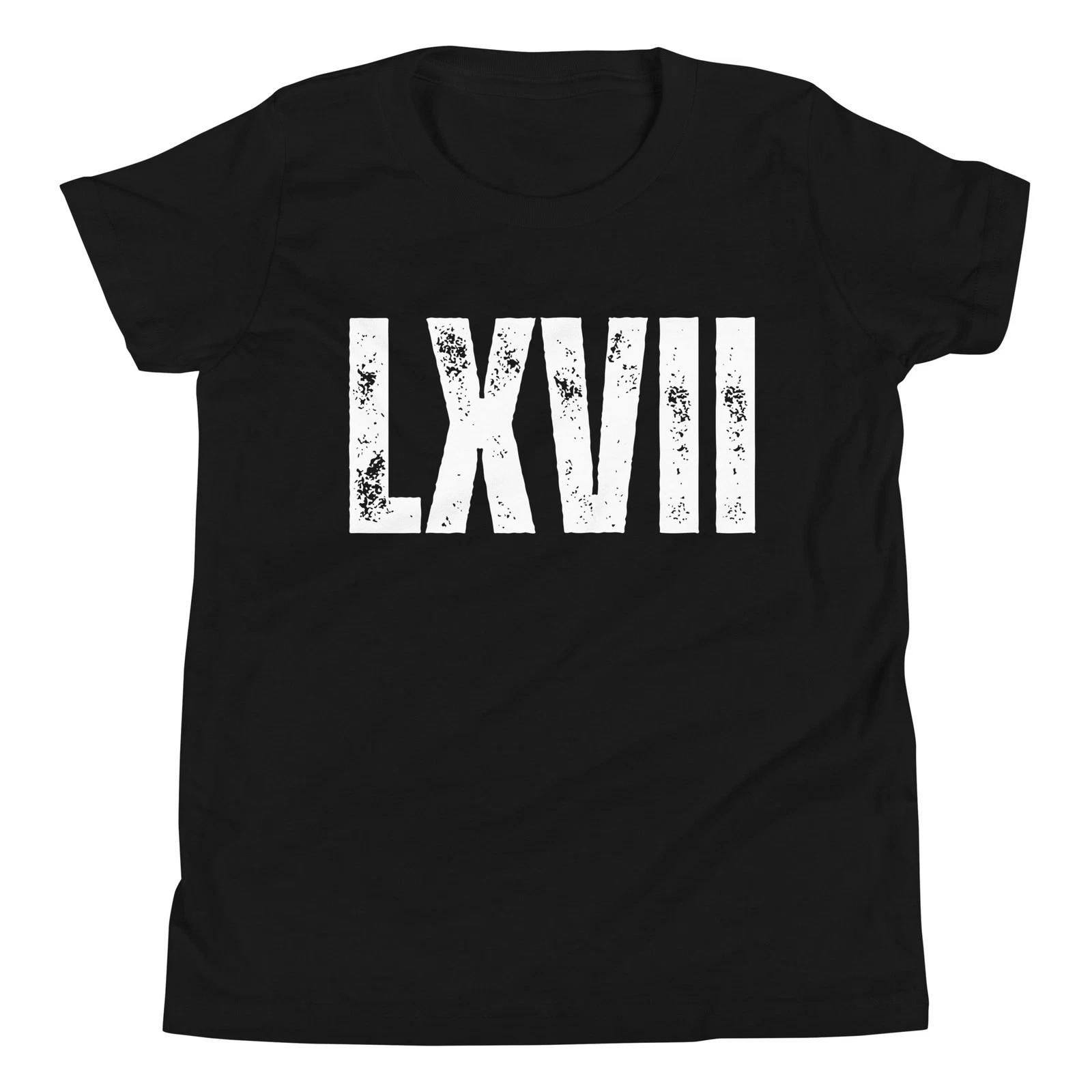 Roman Numerals LXVII Six Seven 6 7 Funny Meme Gen Slang Youth T-Shirt 130