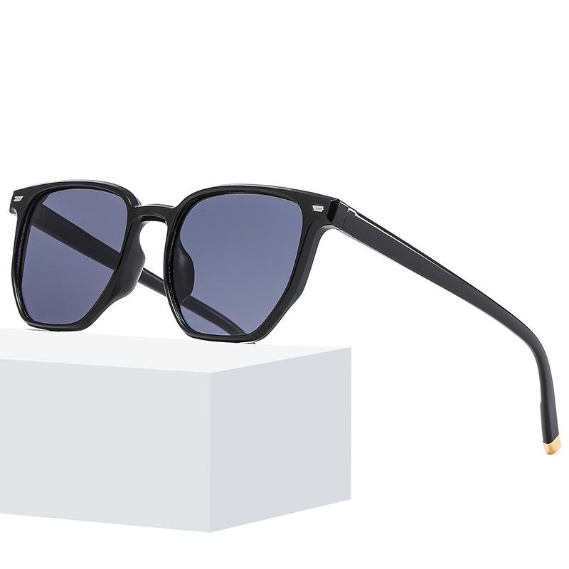 2025 UV Protection Square Blue Sunglasses: Women's Retro & Men's Large Face