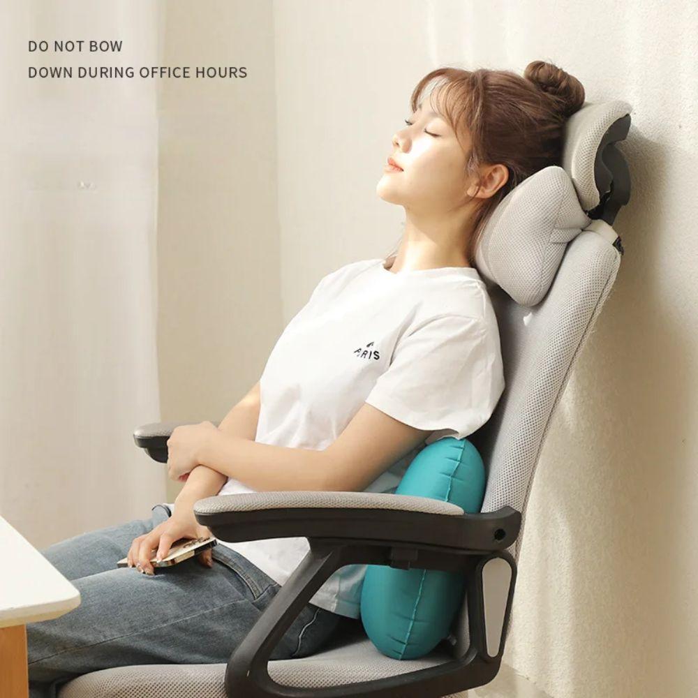 Automatic Air Inflatable Pillow U Shape Pool Pillow Home Supplies Camping Pillow  Neck